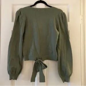 Miami Olive Green Sweater with Tie Back (Fits like a medium)